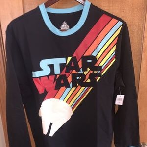 Disney Store NWT STAR WARS Retro Style M Graphics Black Sweatshirt
